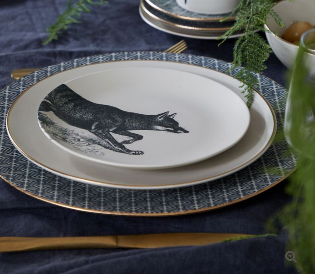 Elements Fauna Dessert Plates S/4