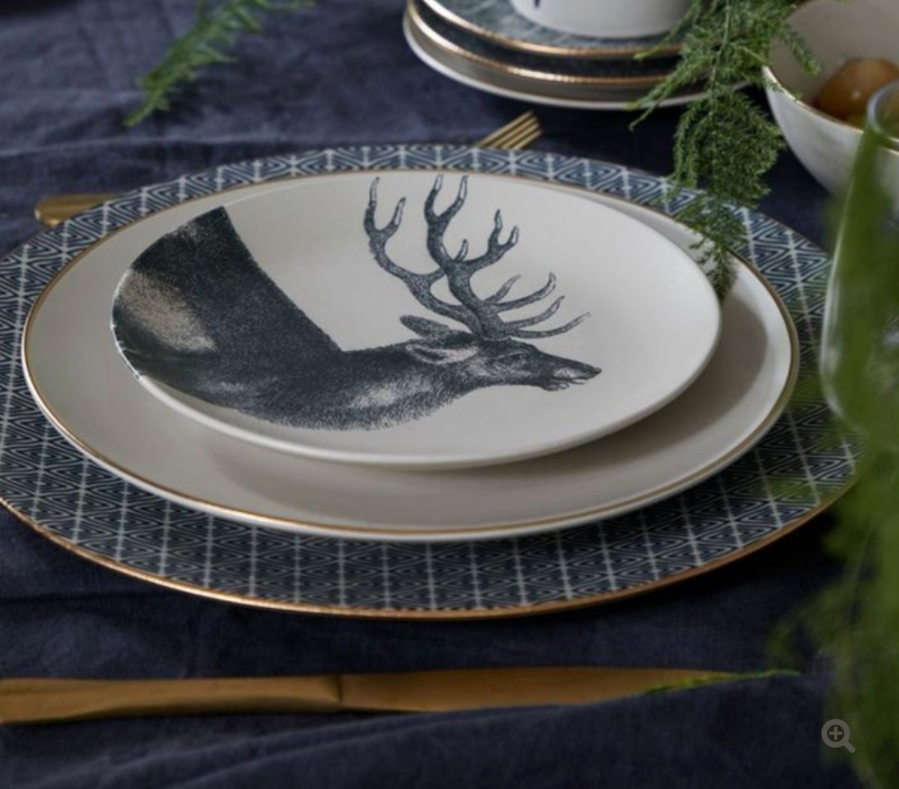 Elements Fauna Dessert Plates S/4