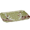Deer Friends Green Rect. Platter