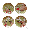 Deer Friends Green Dessert Plates S/4