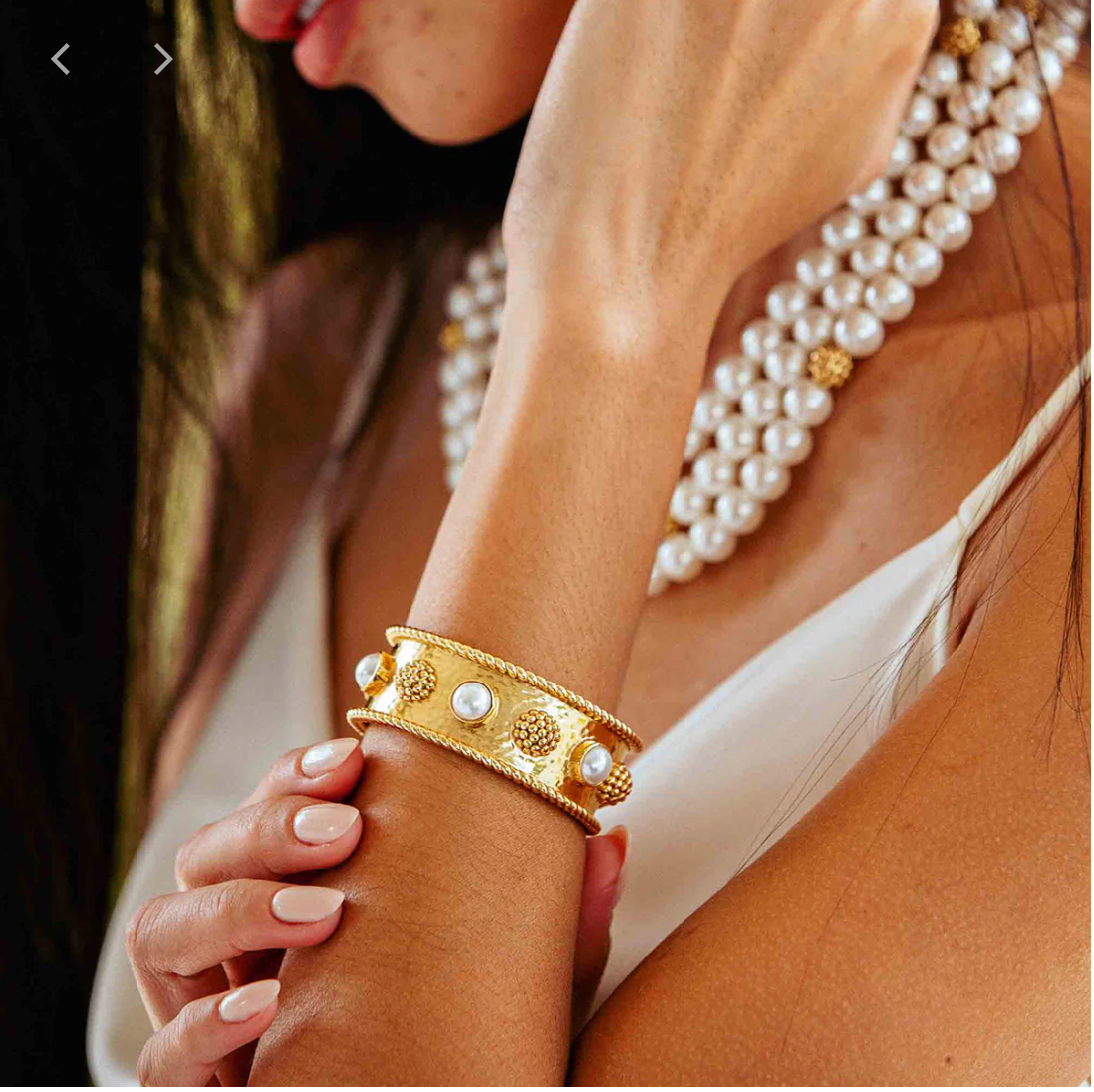 Capucine De Wulf Berry Gem Cuff-Pearl