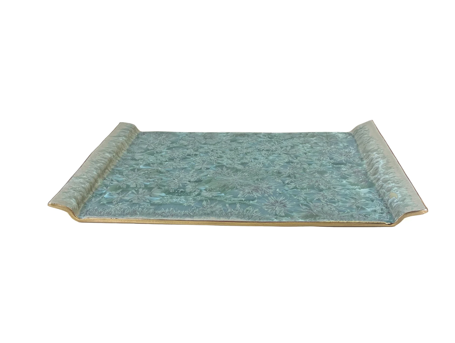 Michael Wainwright Borealis Large Handled Tray - Aqua