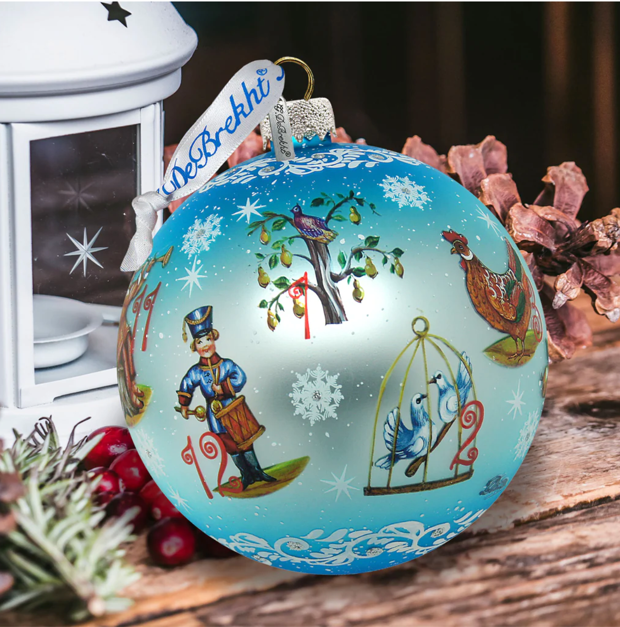 G.DeBrekht Artistic Studios - 12 Days of Christmas Glass Orn, handpainted LE by G.DeBrekht