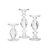 High Glass Pedestal Candle Holders (Multiple Sizes)