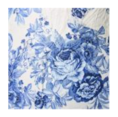 Blue & White Paper Mache Floral Pattern Eggs (2 Sizes)