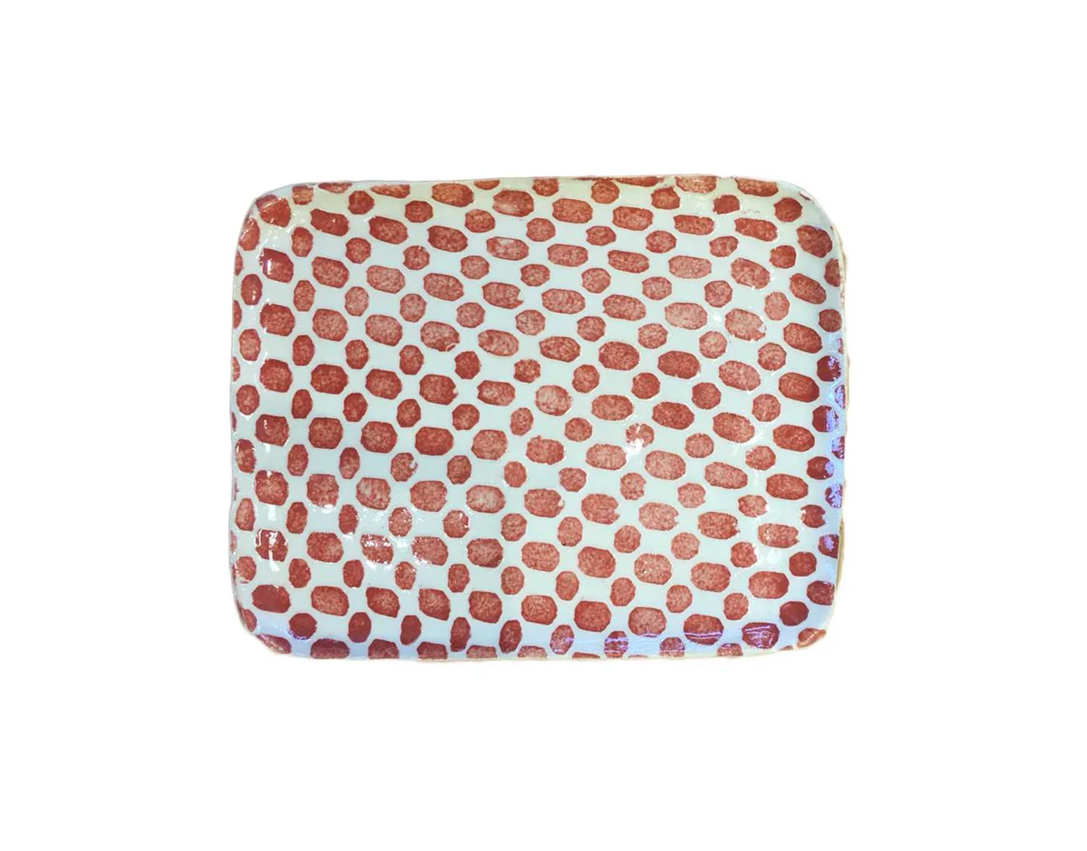 Terrafirma Tidbit Tray in Dot Poppy