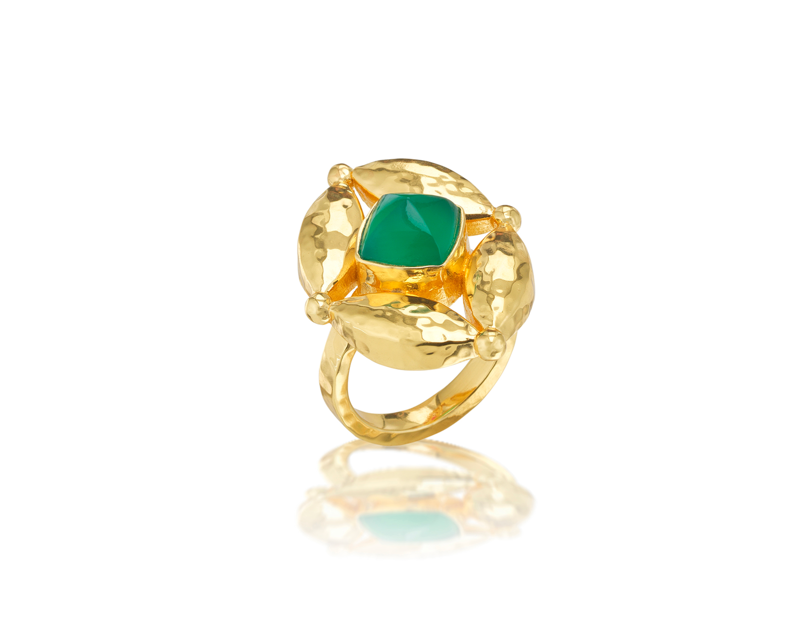 Capucine De Wulf Mystic Eye Ring - Green Onyx