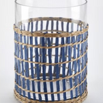 Blue Wicker Wrap lantern