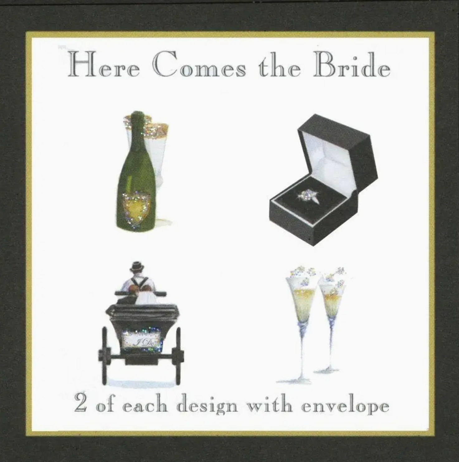 Stevie Streck Designs - Here Comes The Bride Enclosure Gift Cards