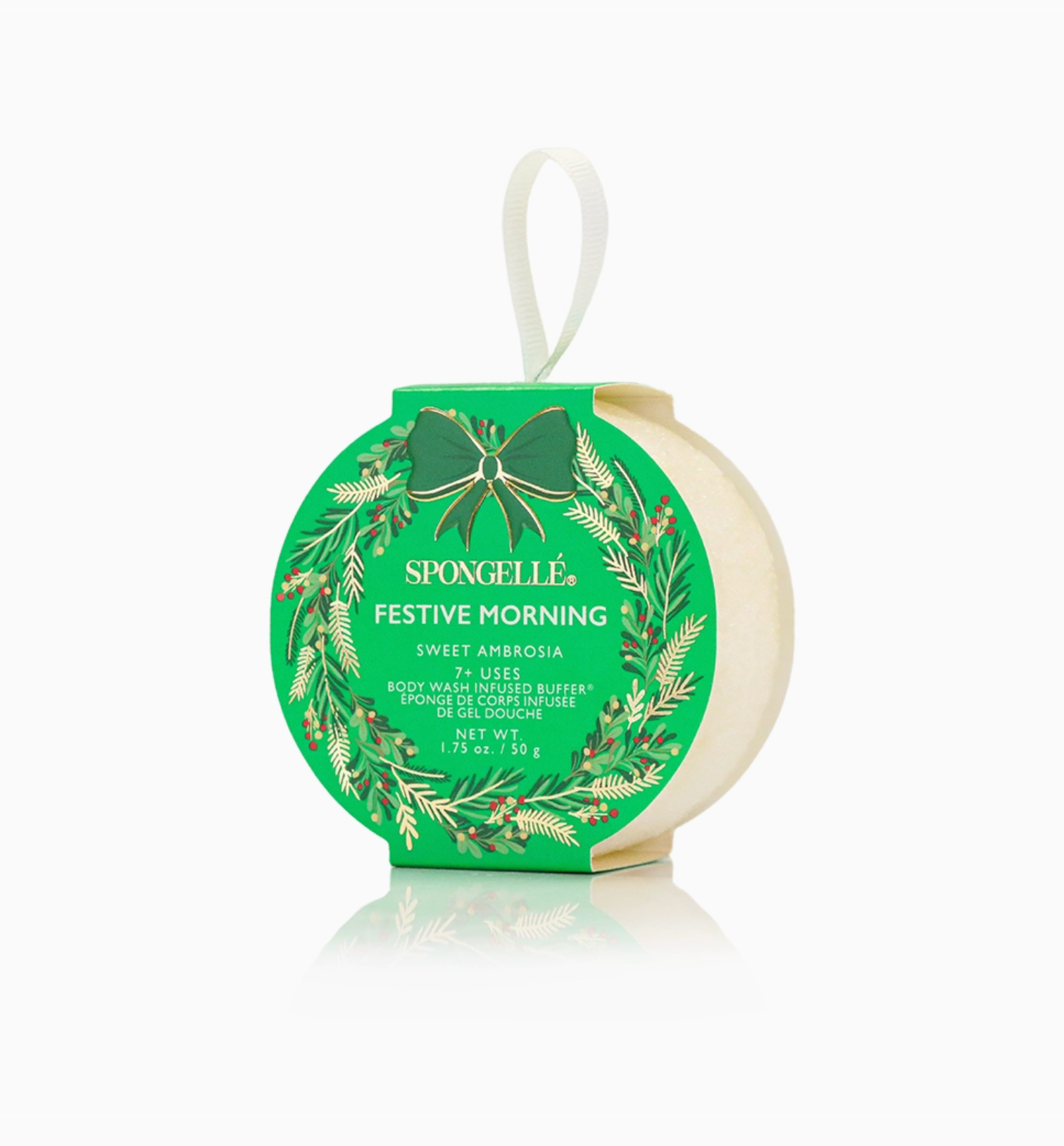 Spongellé - Holiday Splendor - Sweet Ambrosia Holiday Wreath Body Buffer 