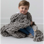 Infinite Chunky Knit Minky Blanket Cuddle (2 Colors)