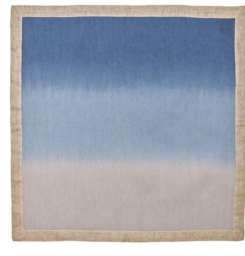 Kim  Seybert Dip Dye Napkins in Blues, Set of 4