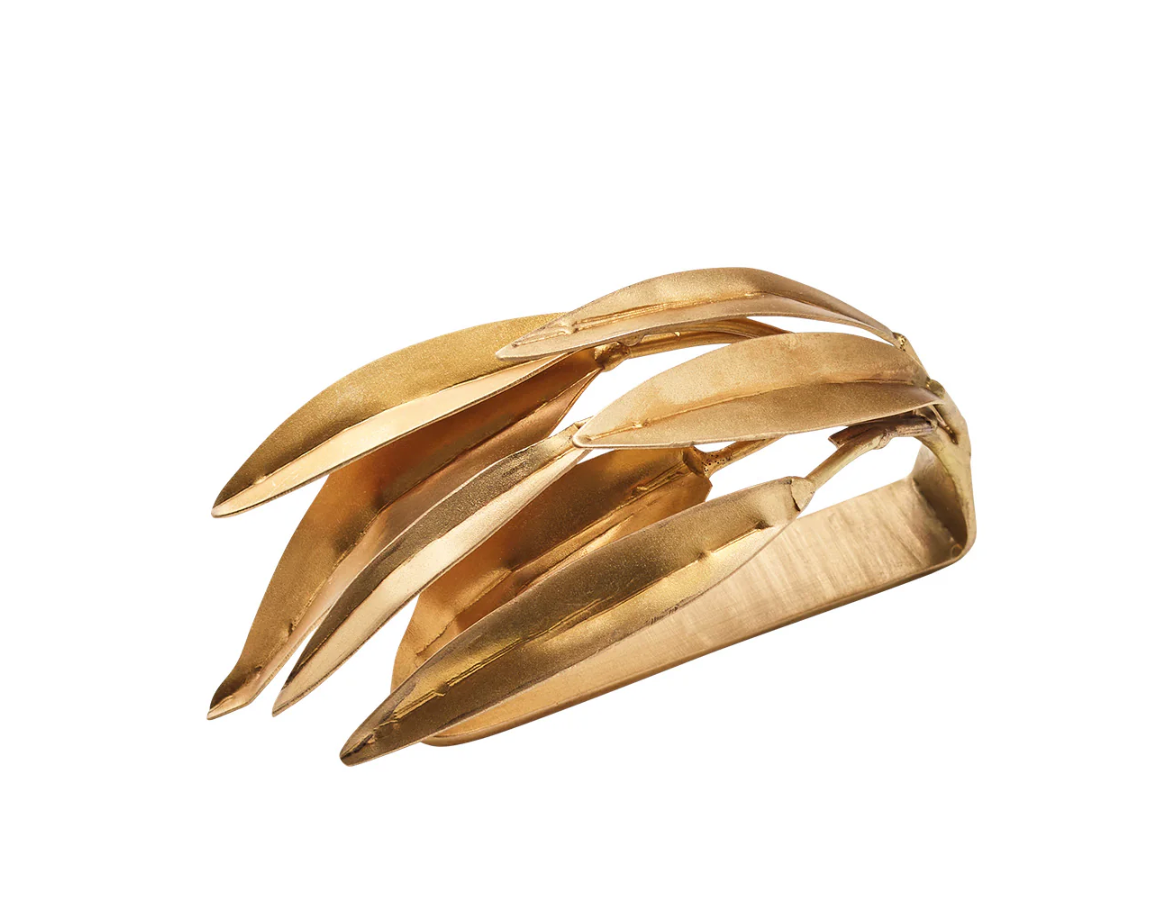 Kim Seybert Verve Napkin Ring in Gold, Set of 4