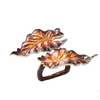 Kim Seybert Fern Napkin Ring in Brown & Gold, Set of 4 in a Gift Box