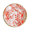 Gilded Porcelain Coral Paper Dinner Plates - 8 Per Package