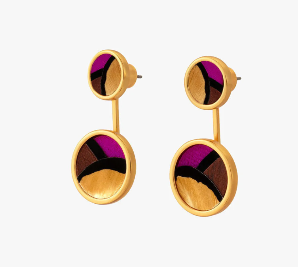 Brackish Sophia Bezel Jacket Earring