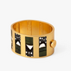 Brackish Sage Striped Hinge Cuff