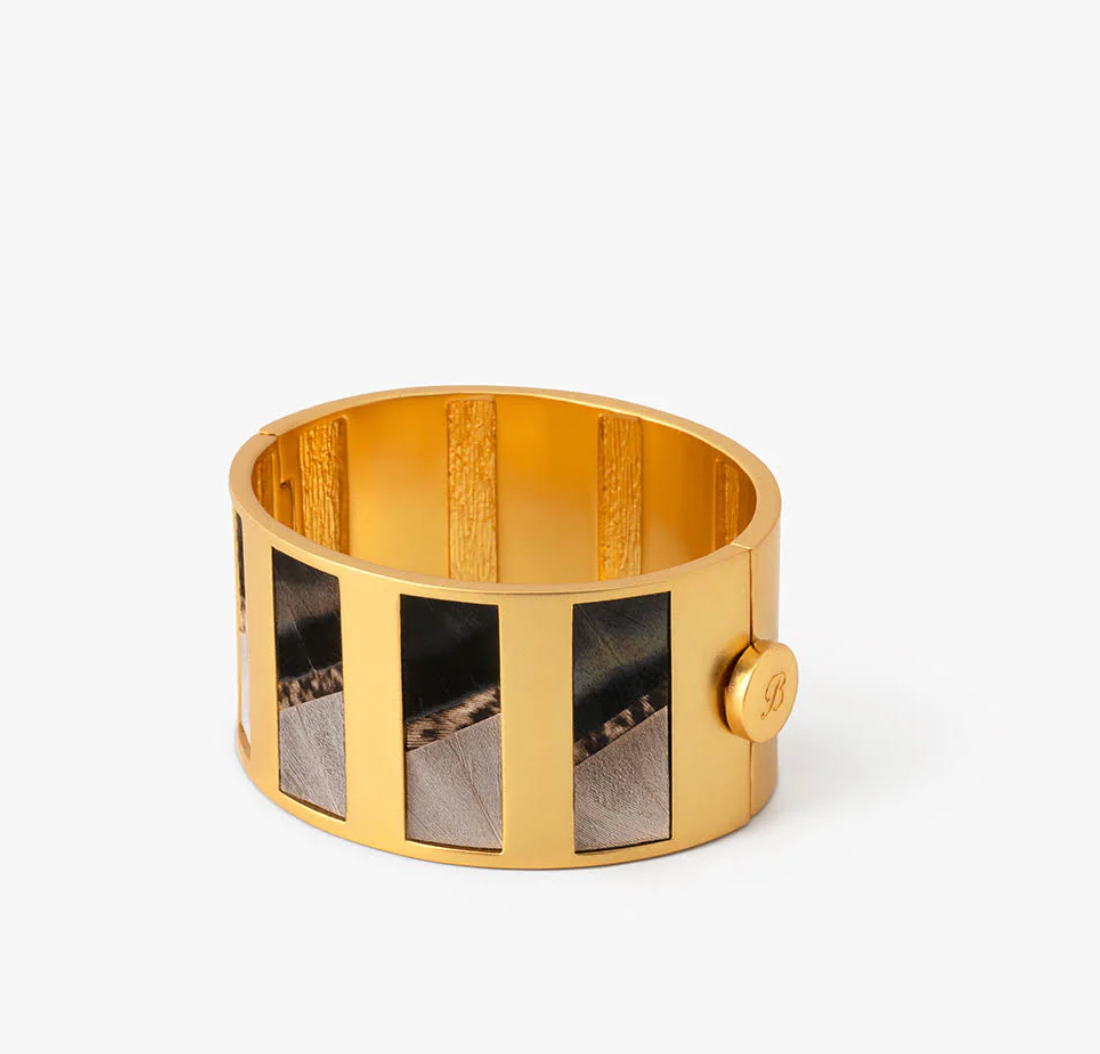 Brackish Nia Striped Hinge Cuff