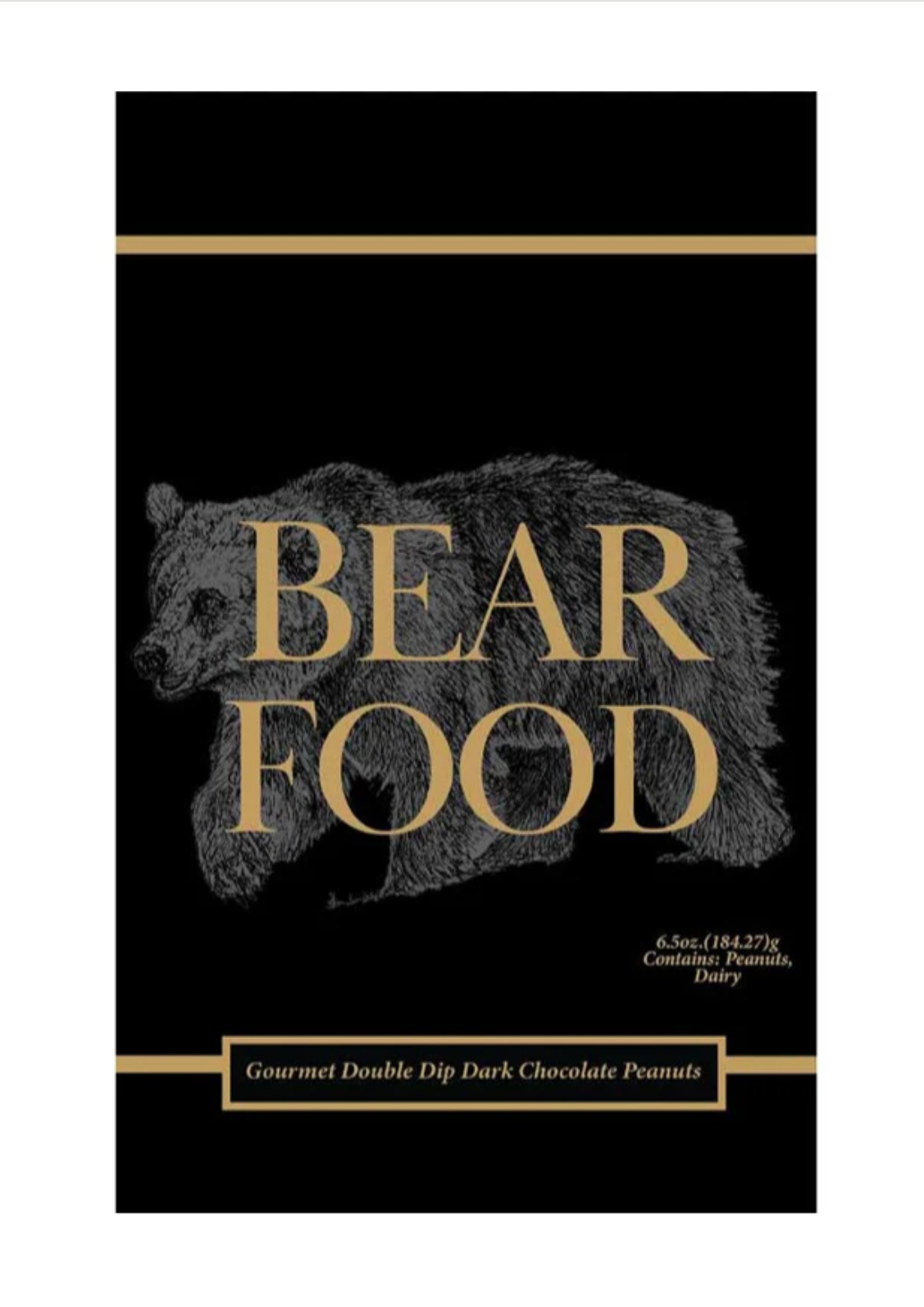 Bear Food Double Dip Dark Chocolate Gourmet Peanuts