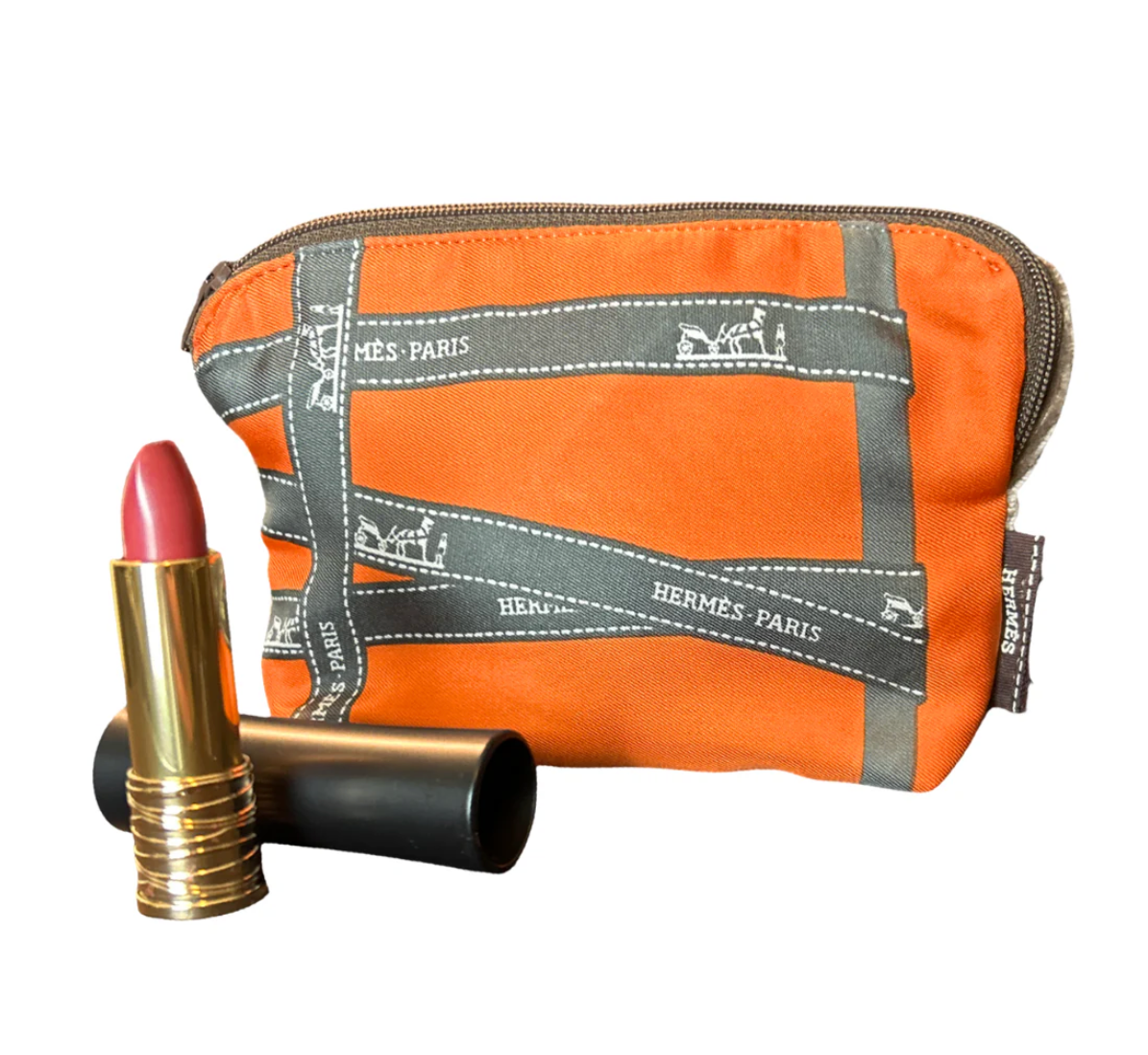 Vintage Luxe Beauty Bag Bolduc Ribbon Orange