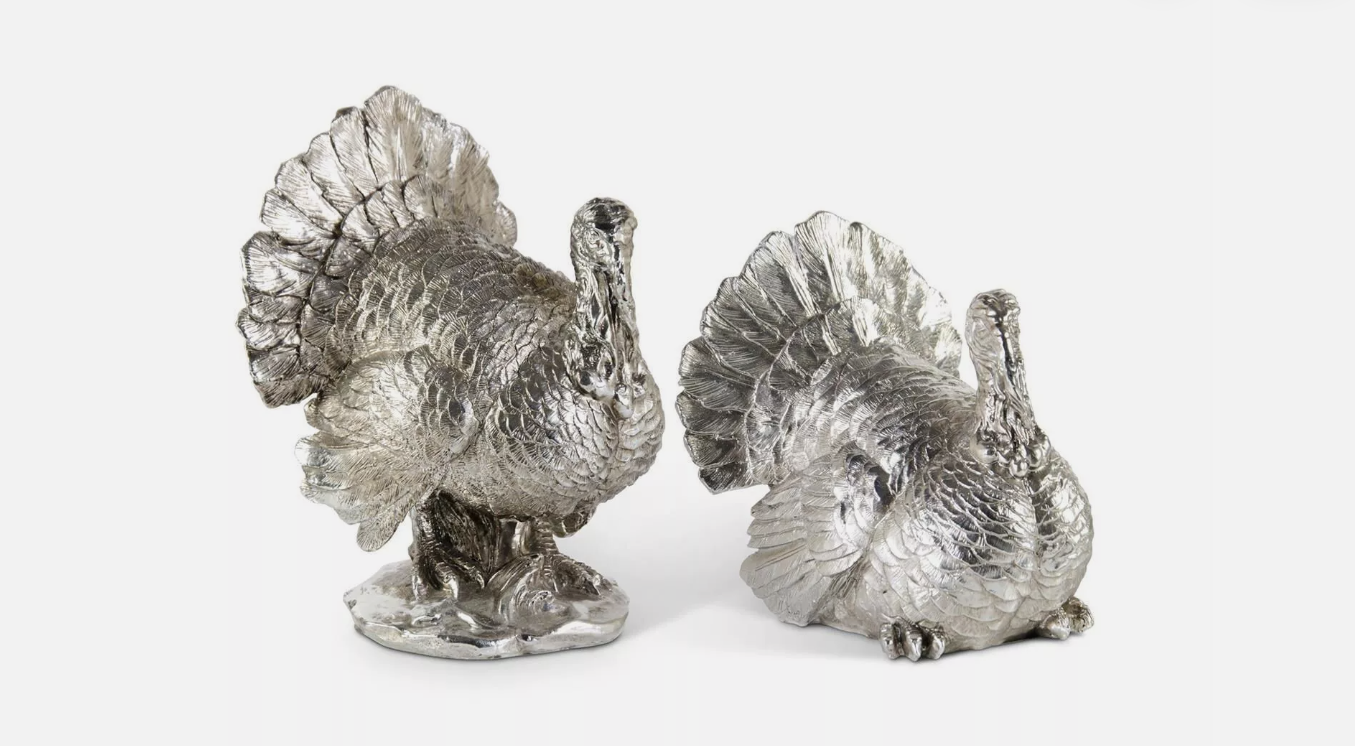 Silver Plated Turkeys (2 Sizes)