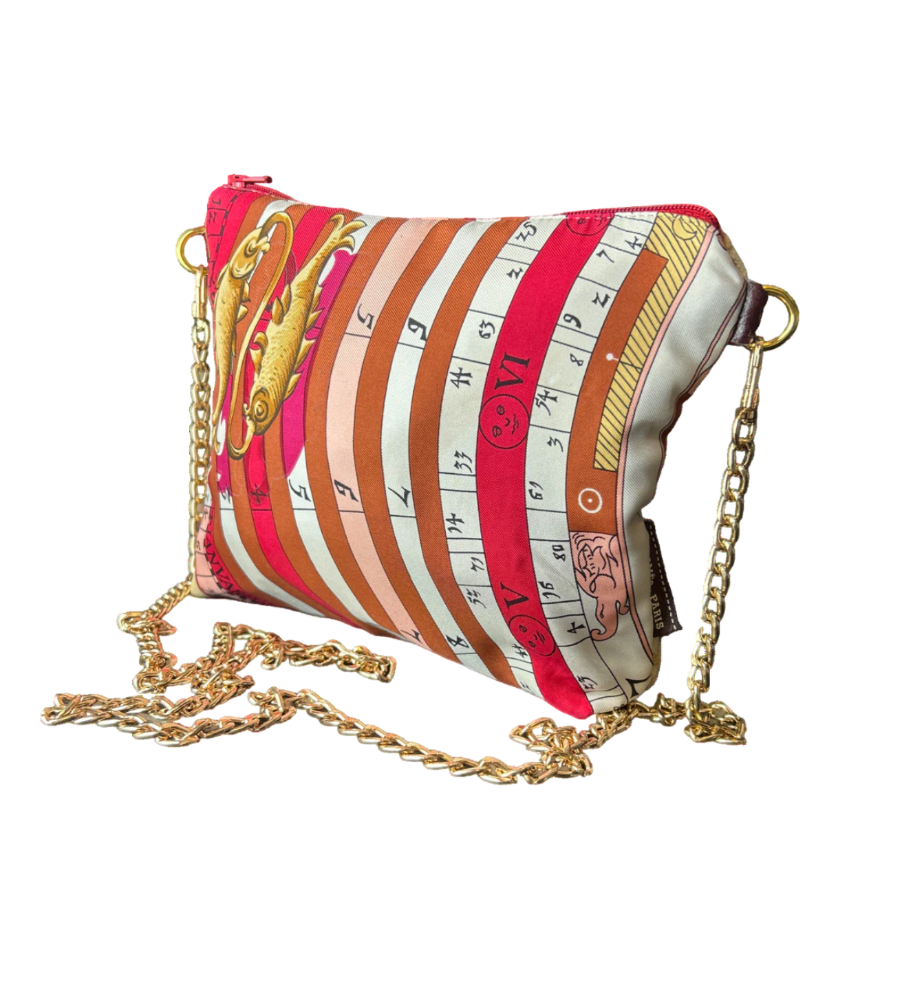 Vintage Silk Scarf Crossbody Bag
