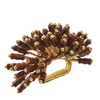 Kim Seybert Royal Palm Napkin Ring in Brown & Gold
