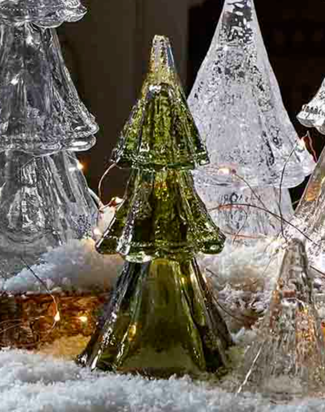 Juliska Berry & Thread 9.5" Small Tree Set/3 (Blue & Evergreen)