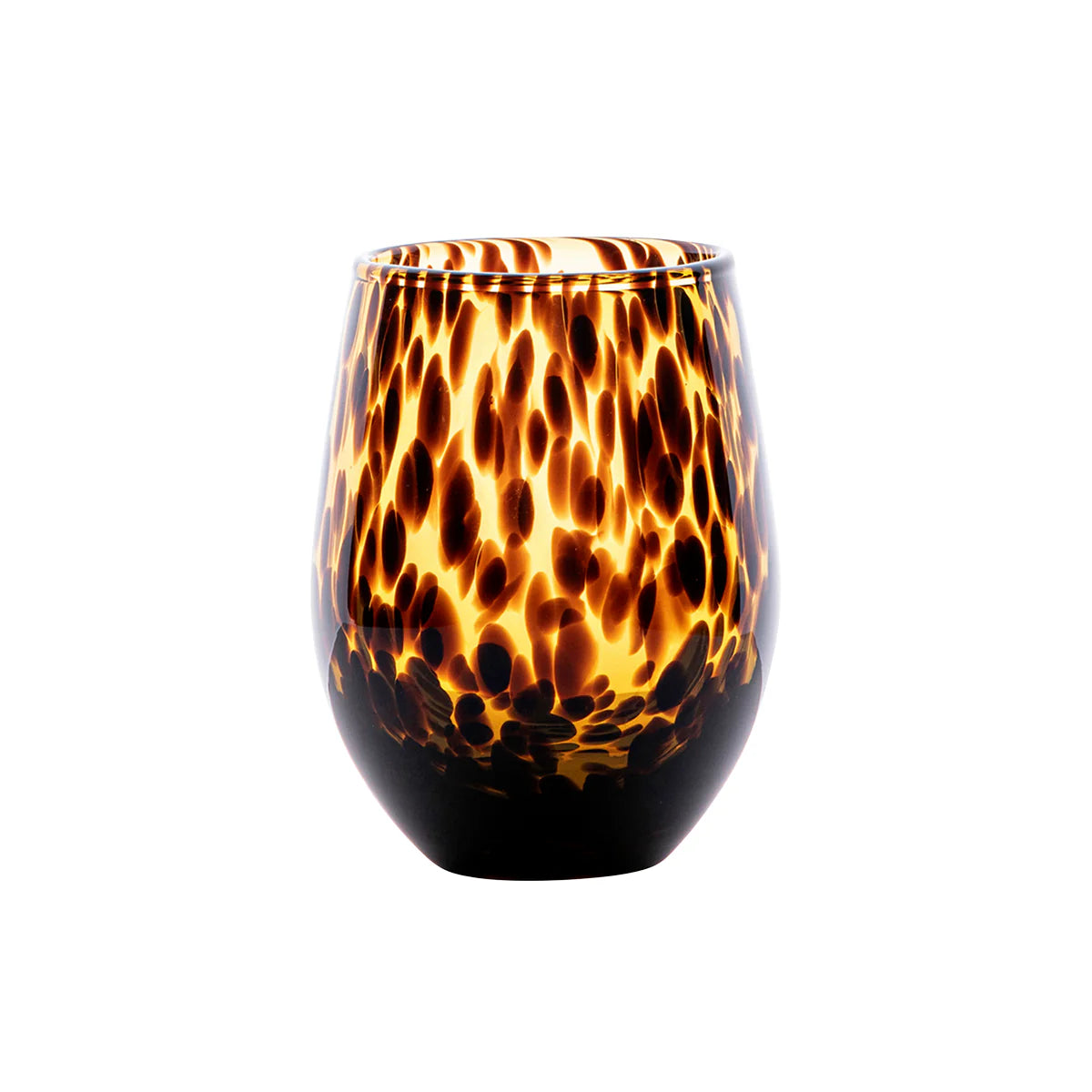 Juliska Puro Stemless Wine Glass - Tortoiseshell