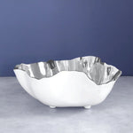 Thanni Onyx Large Bowl (White and Silver)