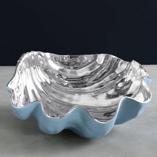 Thanni Shell Large Bowl (Blue and Silver)