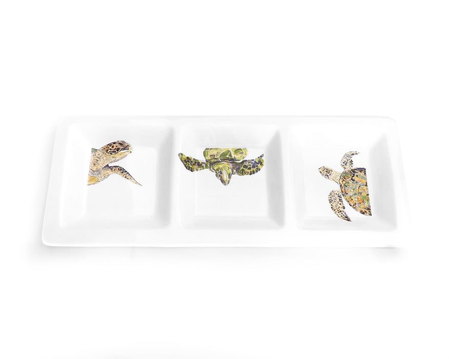 Kim Rody Sea Turtle Trifecta Tridish 15" x 6"