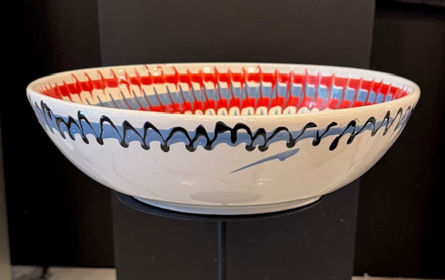 Studio Riviera Psychodelic Salad Bowl w/ Red