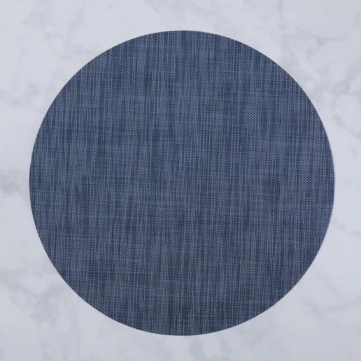 Vida Round Woven Placemats Set of 4 (Navy)