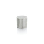 Camogli Fluted White Marble Canister w/ Lid