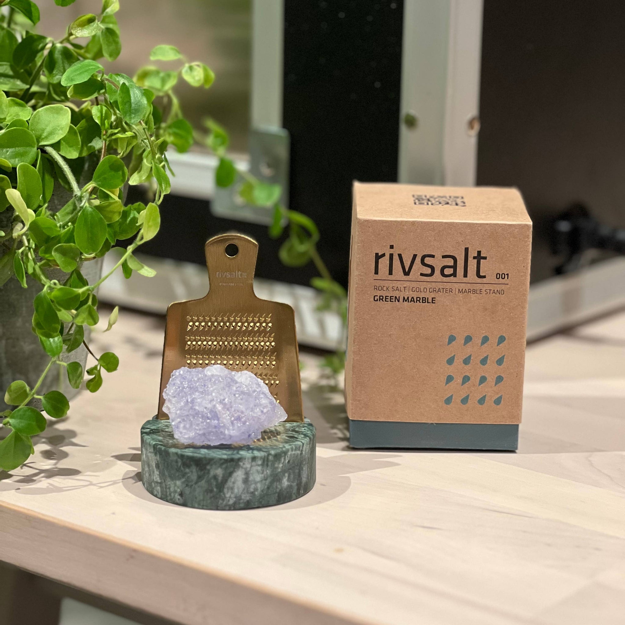 RIVSALT™ Green Marble Rock Salt Gift Set