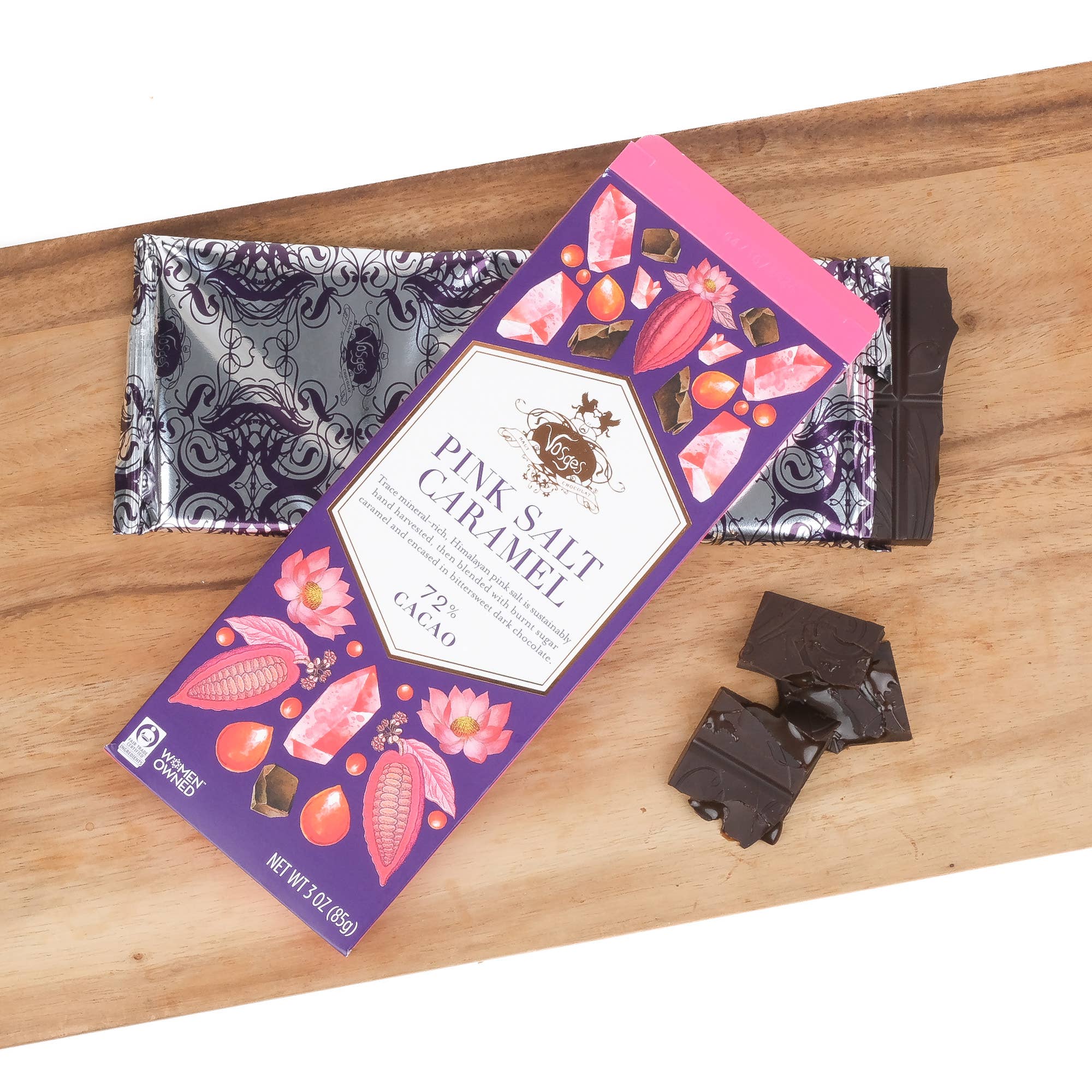 Vosges Haut-Chocolat - Dark Chocolate Bar w/ Himalayan Pink Salt & Caramel -Gourmet