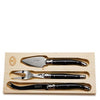 The French Farm - Jean Dubost 3pc Parmesan Cheese Set with Black handles