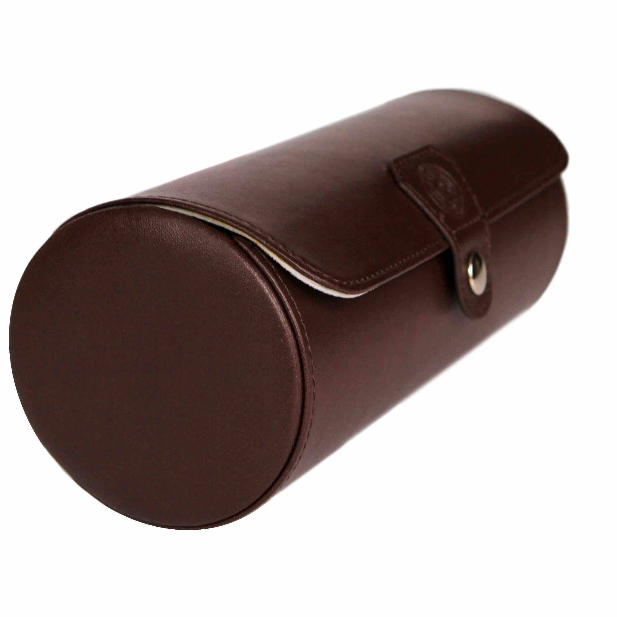 Case Elegance - Travel Watch Case - Chocolate Brown Vegan Leather