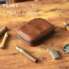 Case Elegance - Brown Flint Travel Leather Cigar