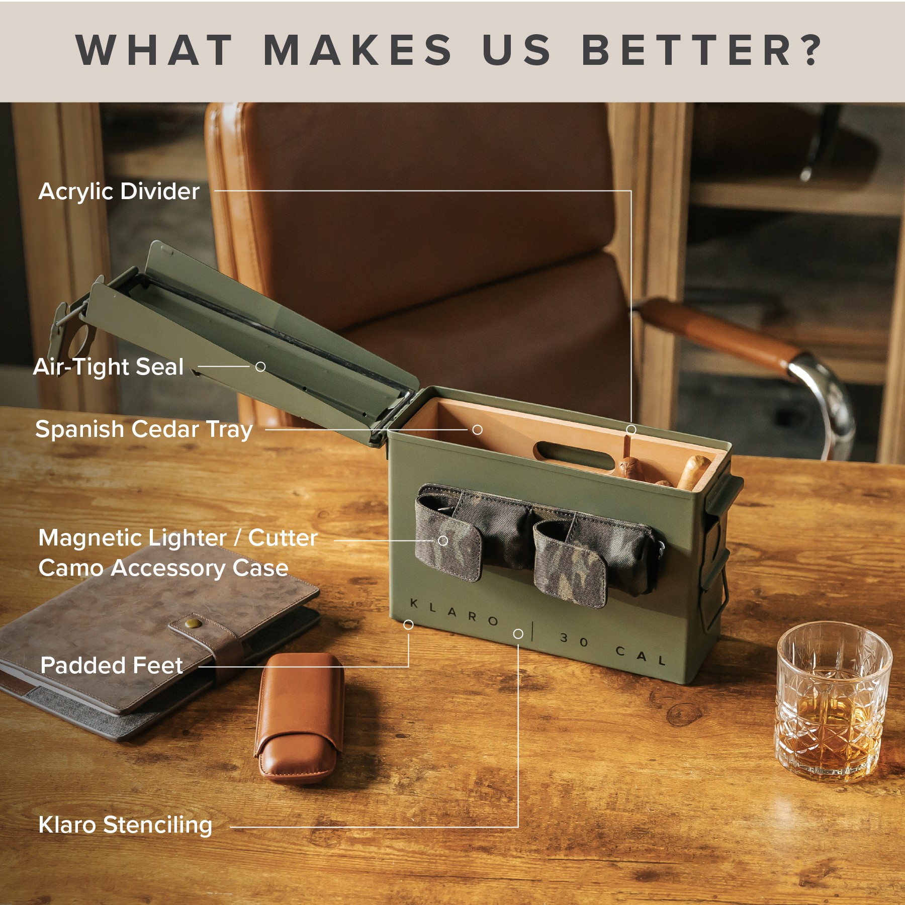 Case Elegance - The Smoke Can 30CAL Humidor