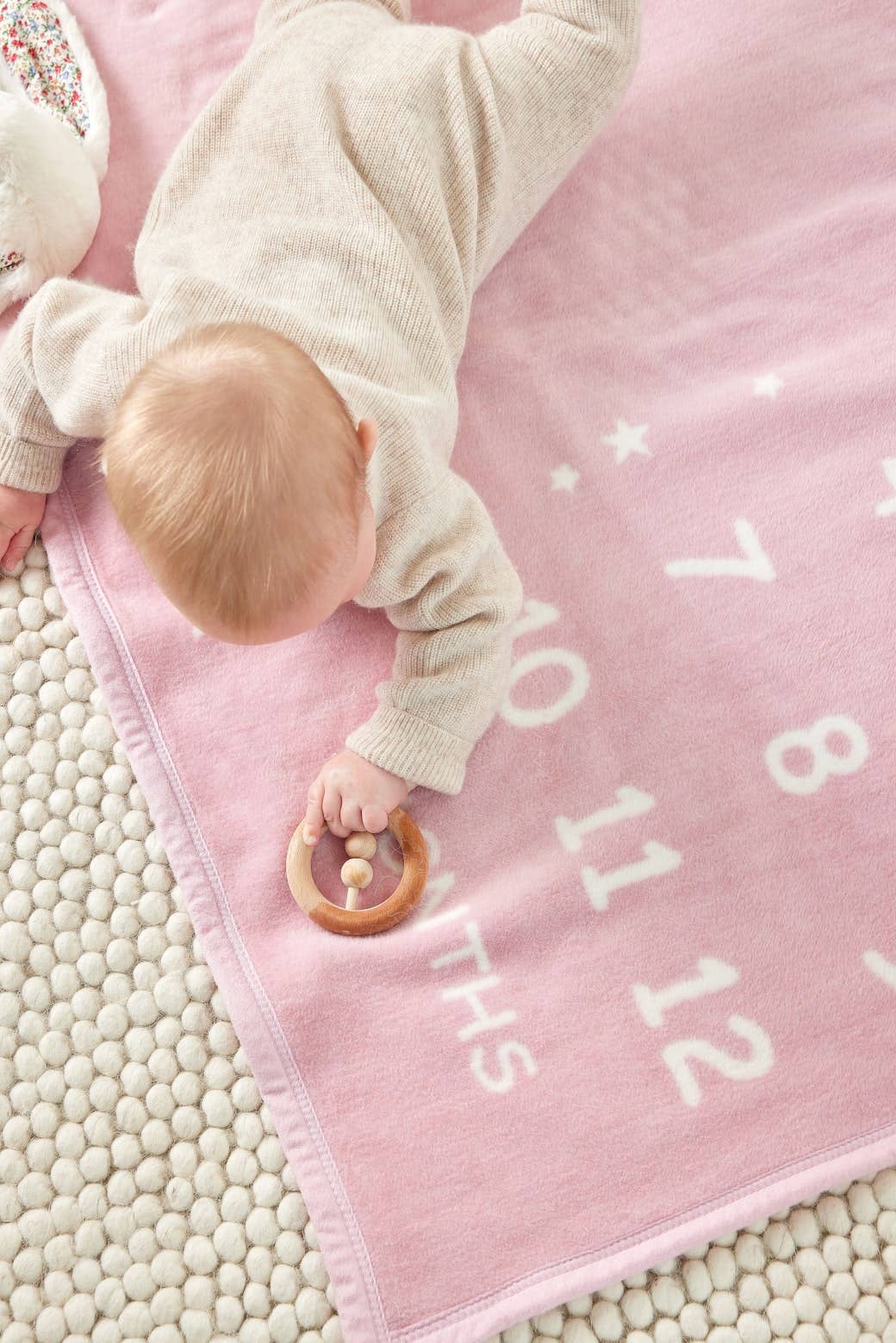 ChappyWrap - Milestone Mini Blush Blanket