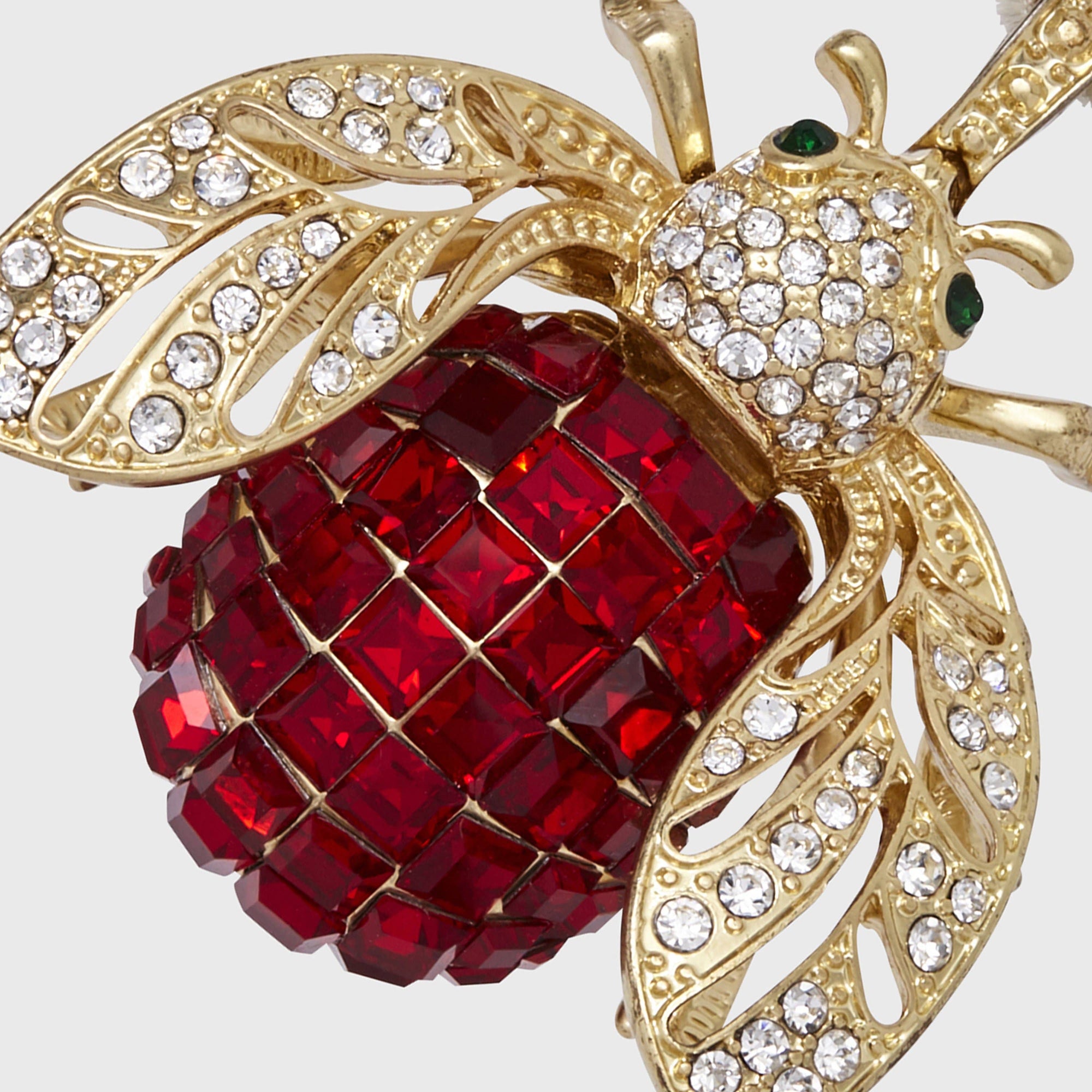 Joanna Buchanan - Sparkle bee hanging ornament, ruby