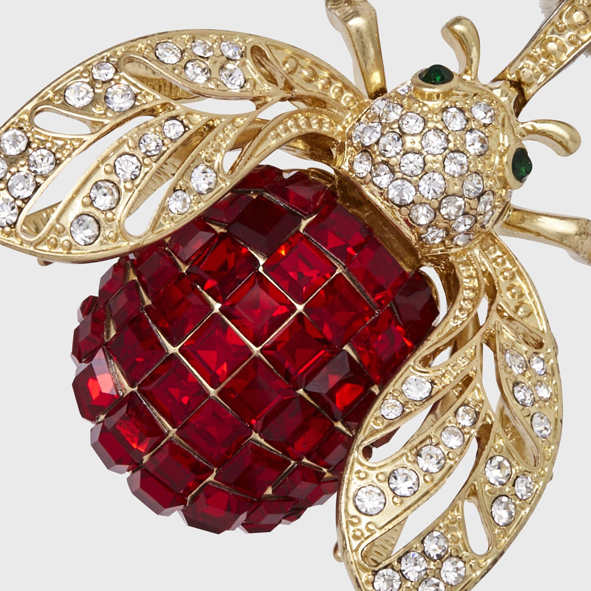 Joanna Buchanan - Sparkle bee hanging ornament, ruby