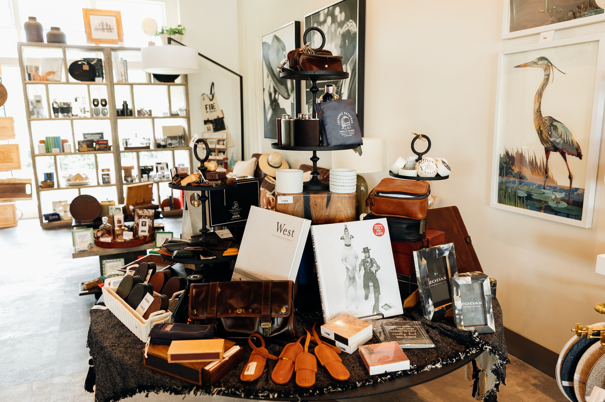 Collection of men's gifts at Black Tie Beach Shop in Virginia Beach