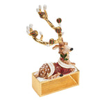 Kim Seybert Blitzen Napkin Ring in Brown & Multi, Set of 4