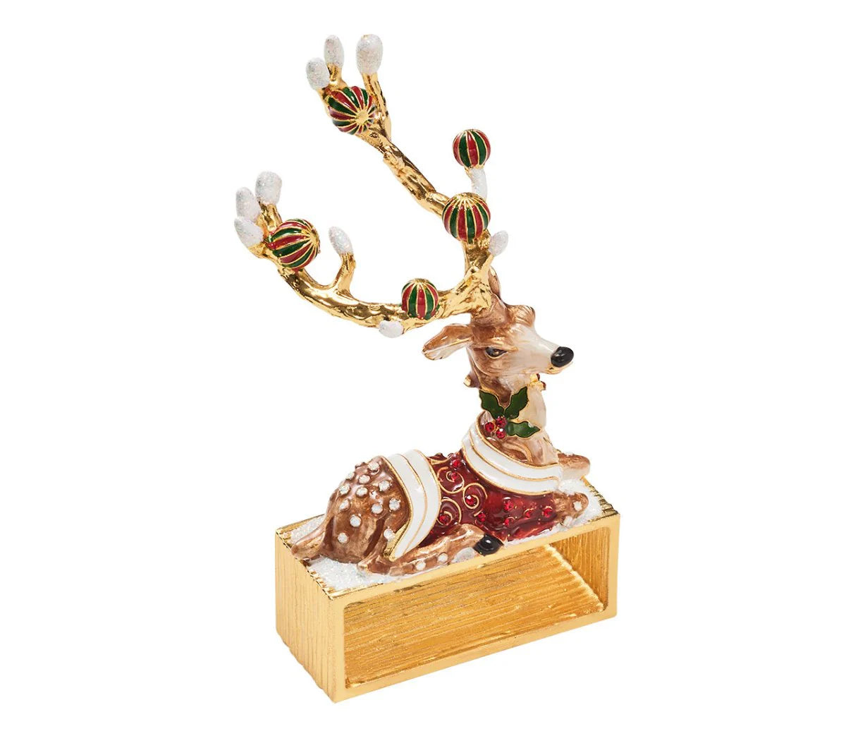 Kim Seybert Blitzen Napkin Ring in Brown & Multi, Set of 4