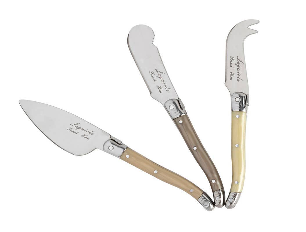 French Home - Laguiole 3-Piece Mother of Pearl Cheese Knife Set