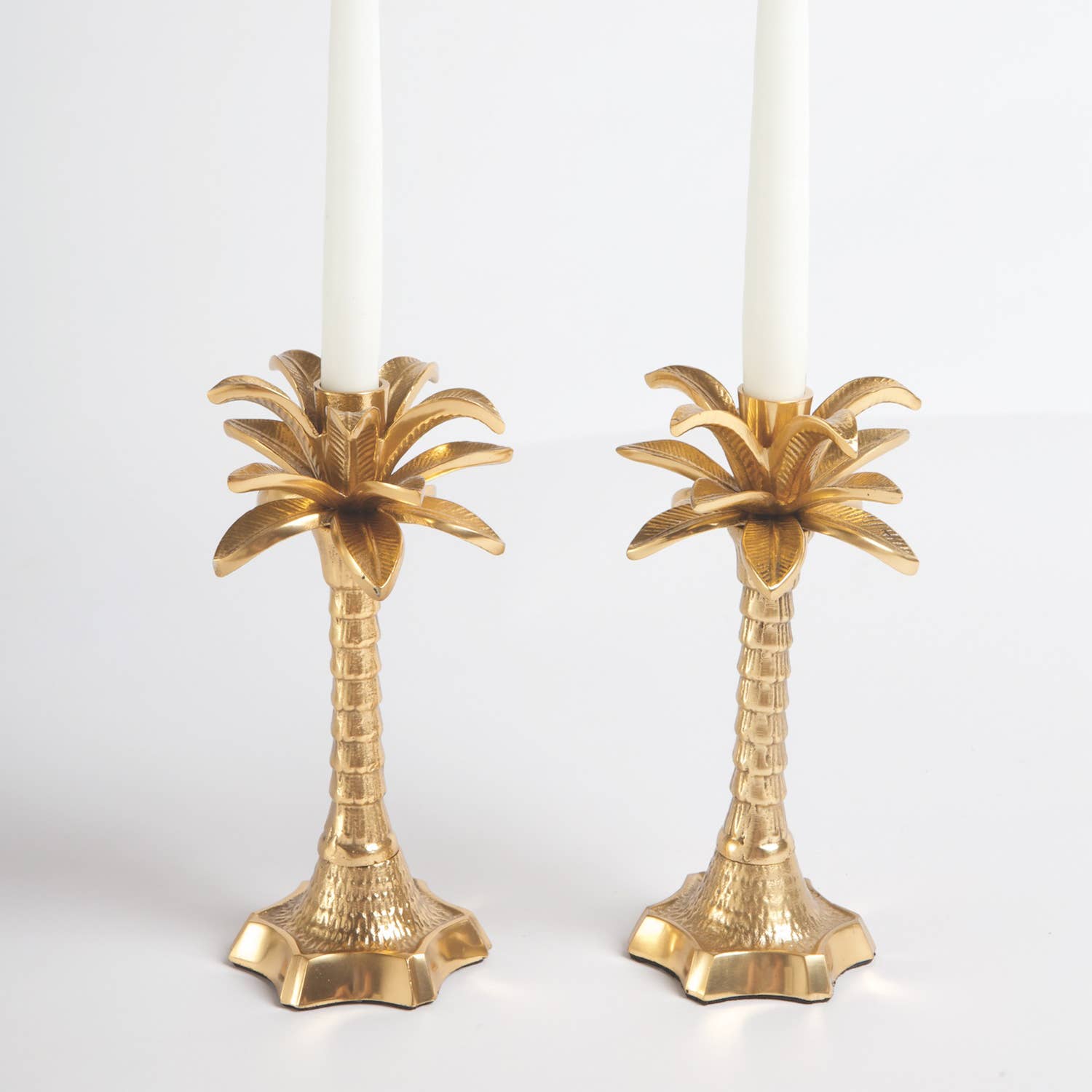 Palm Tree Candlestick S/2