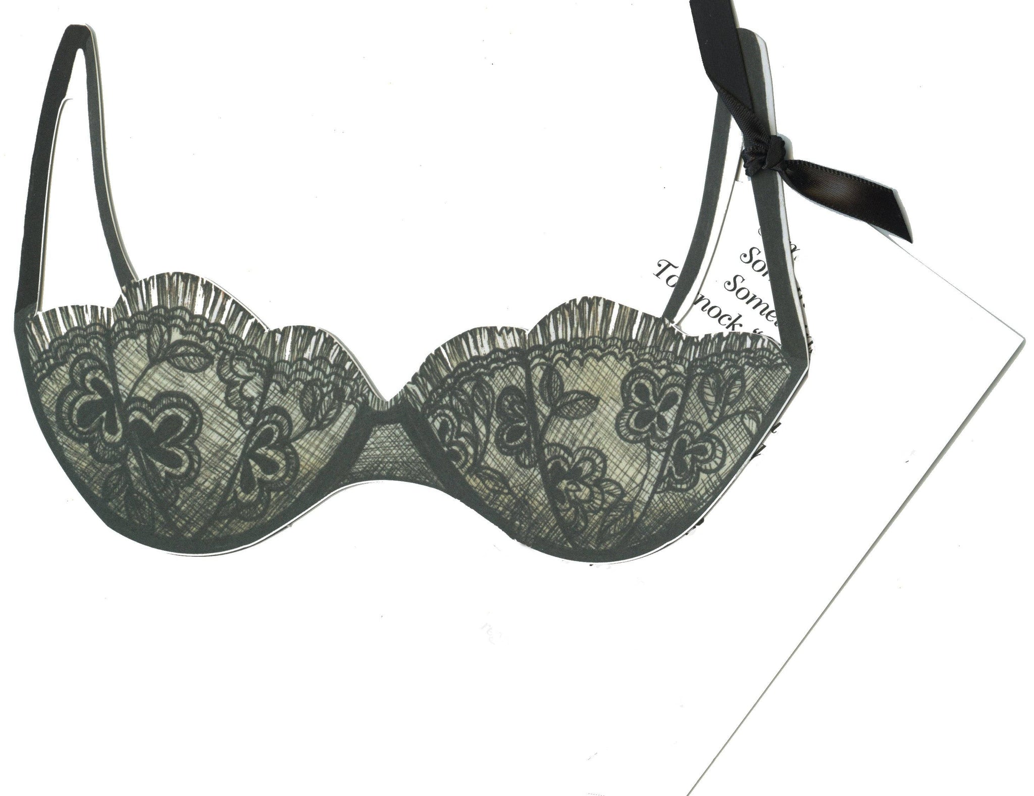 Stevie Streck Designs - Greeting Card Black Bra